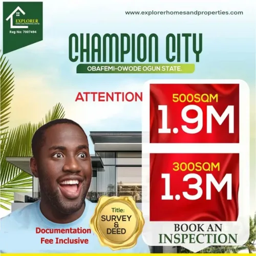 Champion City Estate Obafemi Owode Ogun State