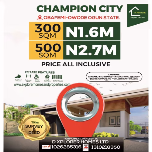 Champion City Estate Obafemi Owode Ogun State